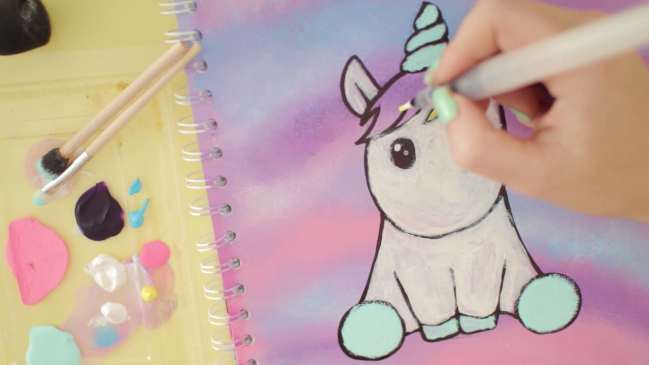 DIY | Block umgestalten | How to draw unicorn | Einhorn malen || Foxy Draws