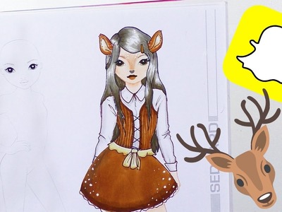 Topmodel malen mit Reh Make up | Inspiriert durch Snapchat Filter | How to draw a deer step by step