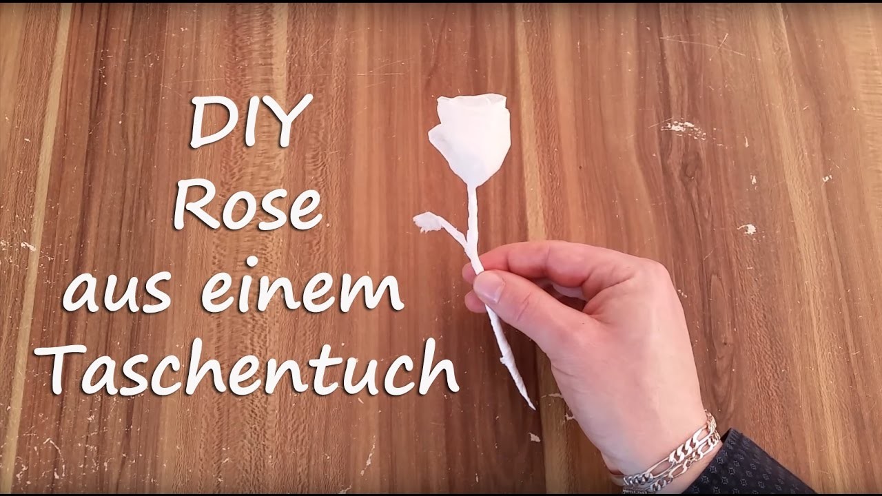 DIY Anleitung: Rose aus Taschentuch falten - einfach und schnell