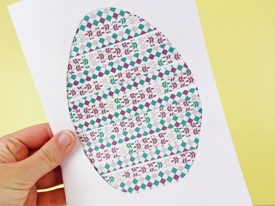 DIY OSTERDEKO BASTELN | coole Silhouetten Karte zu Ostern selber machen mit bunten Mustern