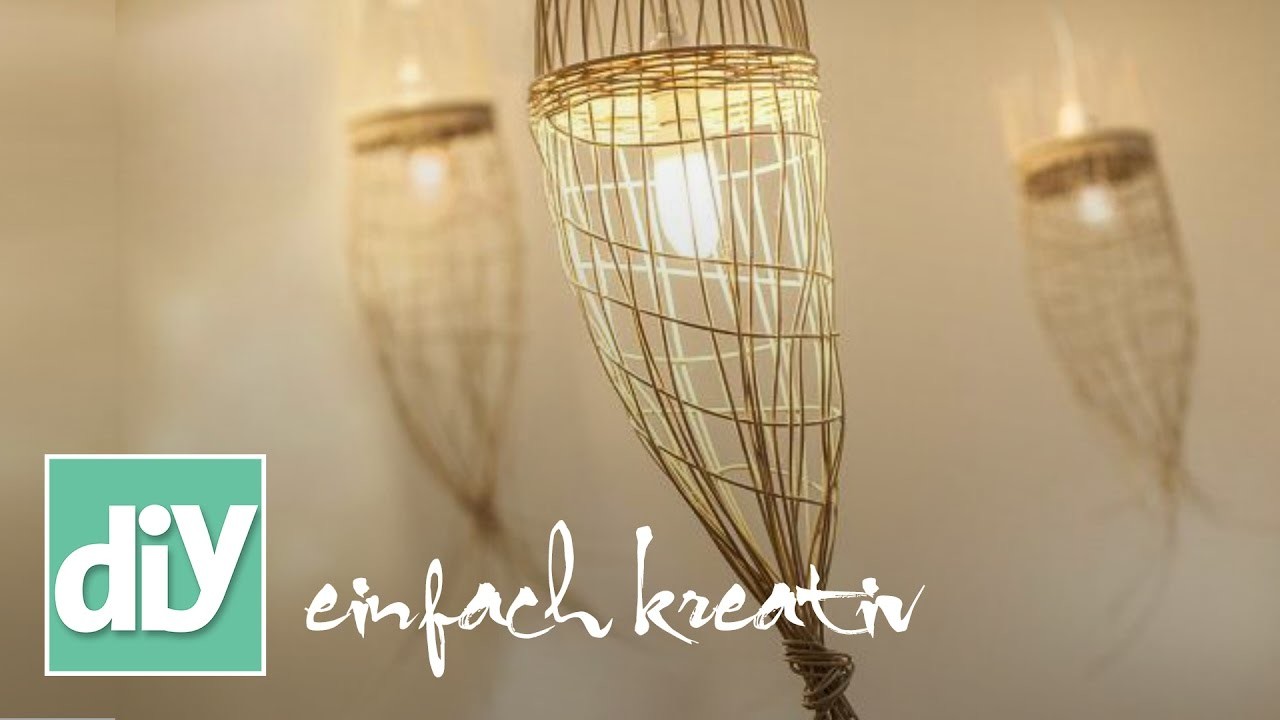 Lampenschirmchen aus Flechtrohr | DIY einfach kreativ