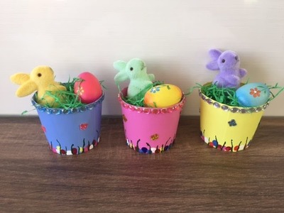 DIY Mini Osternester basteln, mit und für Kinder, schnell und einfach für Ostern