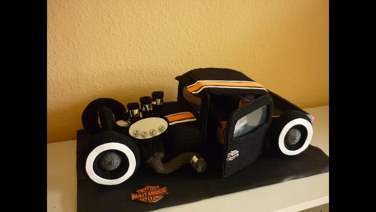 Auto häkeln Hot Rod Tutorial YouTube Teil 3