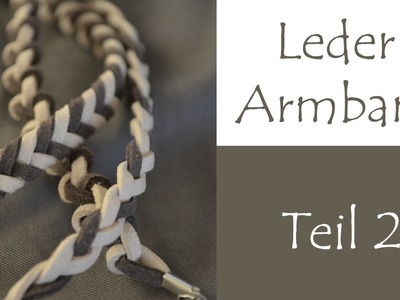 Lederarmband grau.beige (Teil 2) - DE