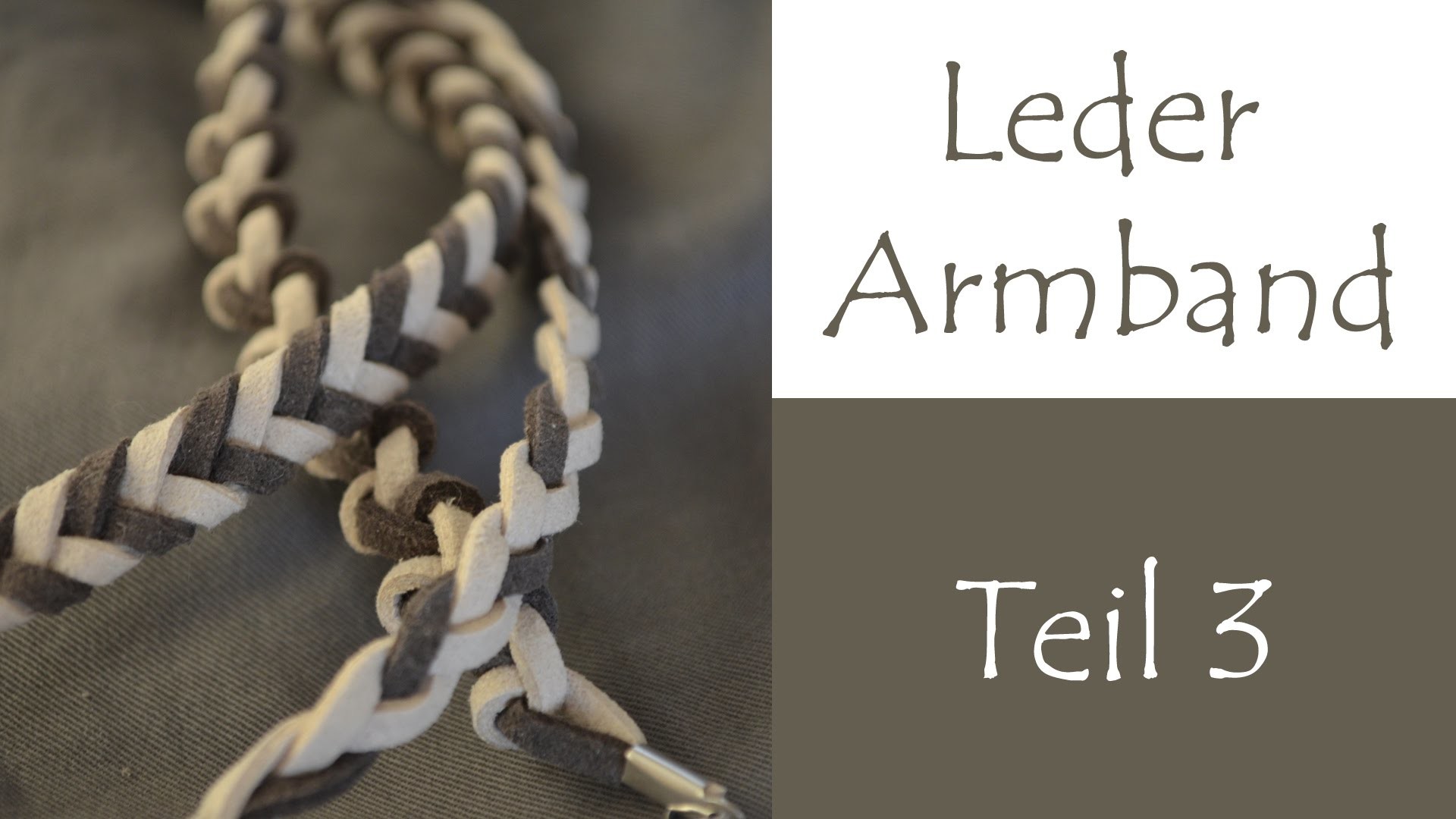 Lederarmband grau.beige (Teil 3) - DE