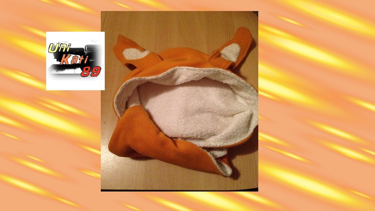 Baby Kapuzenhandtuch Nähen Handtuch mit Schlappohren Schablone erstellen #UniKati89