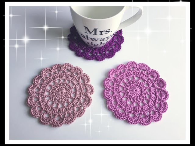 EINFACH Doily häkeln. Untersetzer häkeln ganz einfach