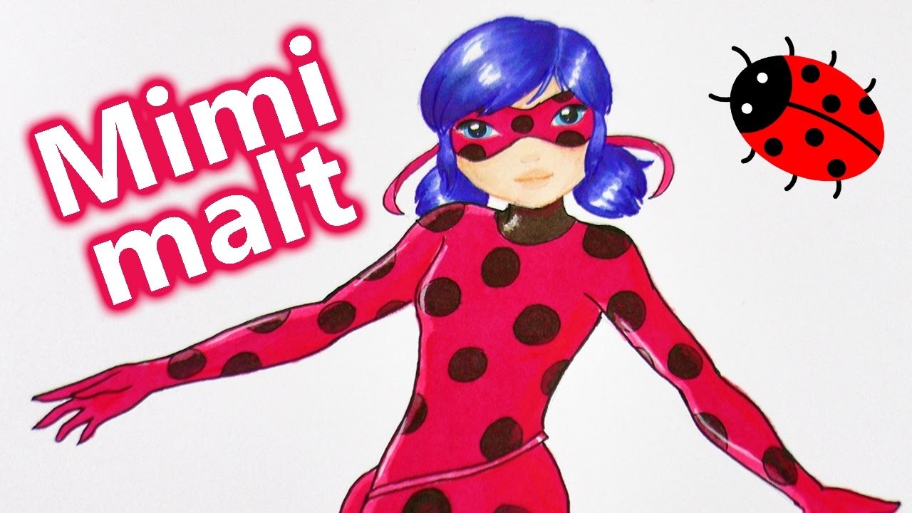 Miraculous Ladybug malen Speed drawing mit MIMI | How to draw a ladybug girl? Marienkäfer Mädchen