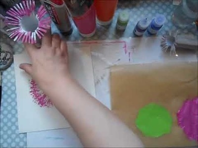 My idea Nr. 9:      How to paint a Pusteblume from toilet paper rolls.