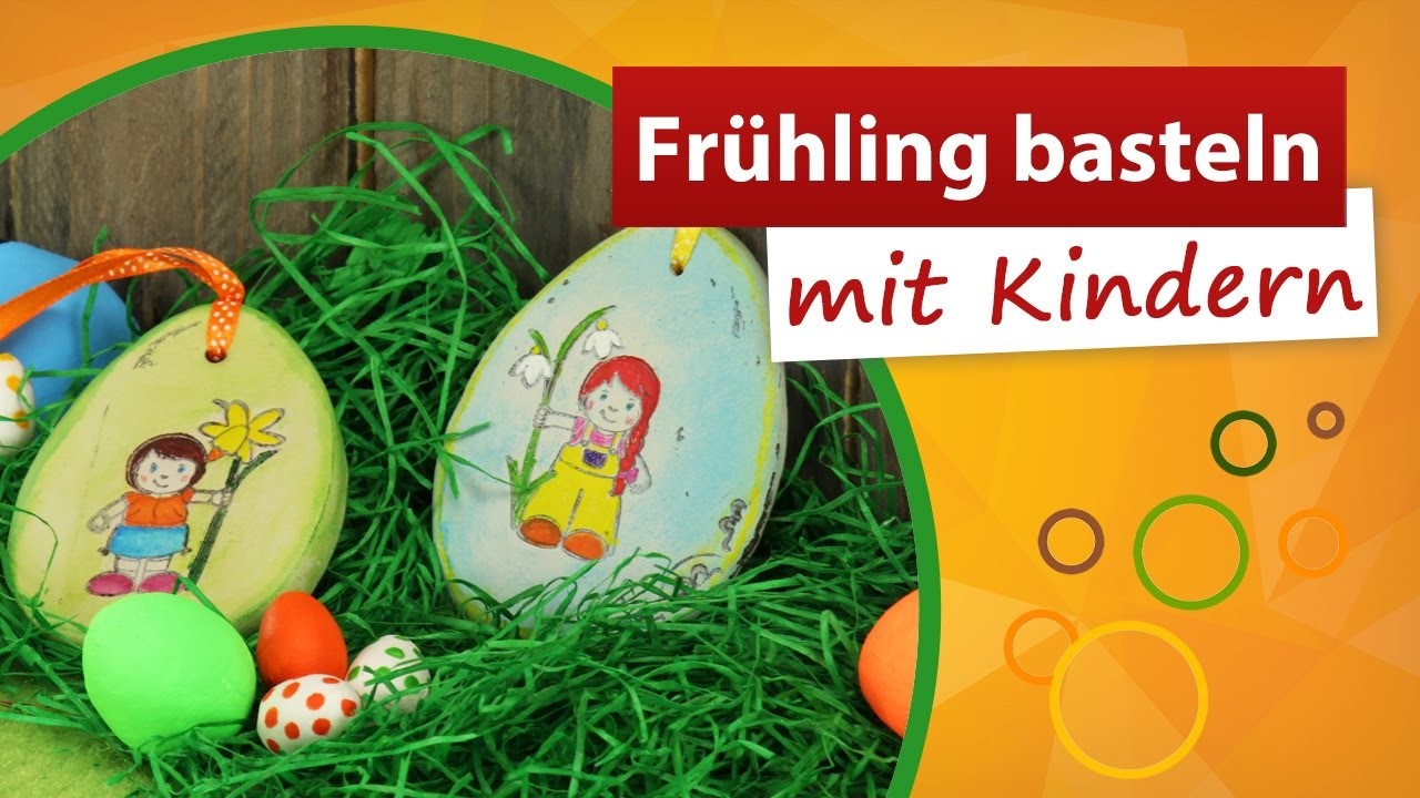 ???? Frühling basteln mit Kindern - Ostereier aus Modelliermasse - trendmarkt24 Bastelideen DIY