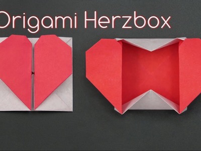 Muttertagsgeschenke basteln:  einfache Origami Herzbox falten - DIY