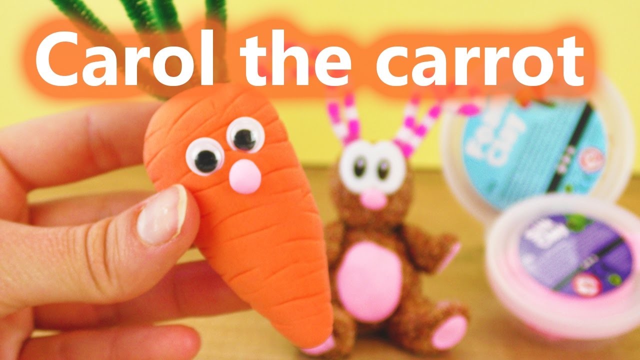 Karotte basteln aus FOAM CLAY + SILK CLAY | Carol the carrot DIY KIT | Demo