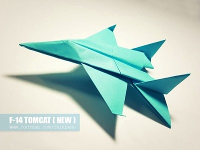 Papierflieger selbst basteln. Papierflugzeug falten - Beste Origami Feug | F-14 TomCat (Neu)