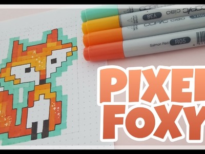 Pixel Art | How to draw pixel foxy | Fuchs malen | Copics || Foxy Draws
