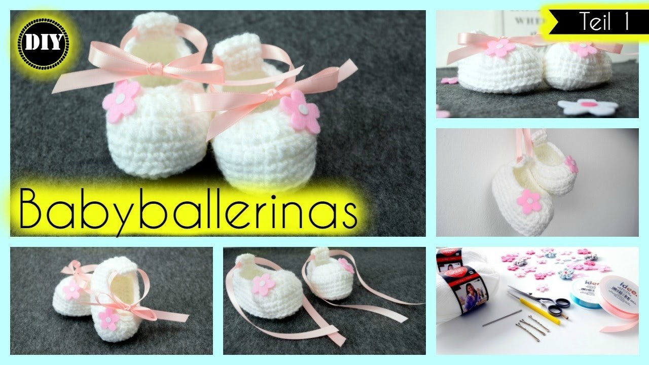 Babyballerinas häkeln, Babyschuhe für Anfänger -Teil 1- »Lalalunia«