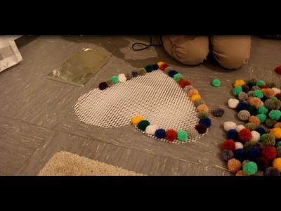 DIY Pompon - Bommel Teppich selber machen  - Pompon - Bobble Carpet Tutorial