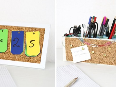 3 DIY Ideen für deinen Schreibtisch | Stiftehalter, Kalender, Mauspad