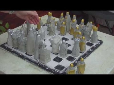 Beton giessen - DIY - Ein Schachspiel aus Beton selber machen