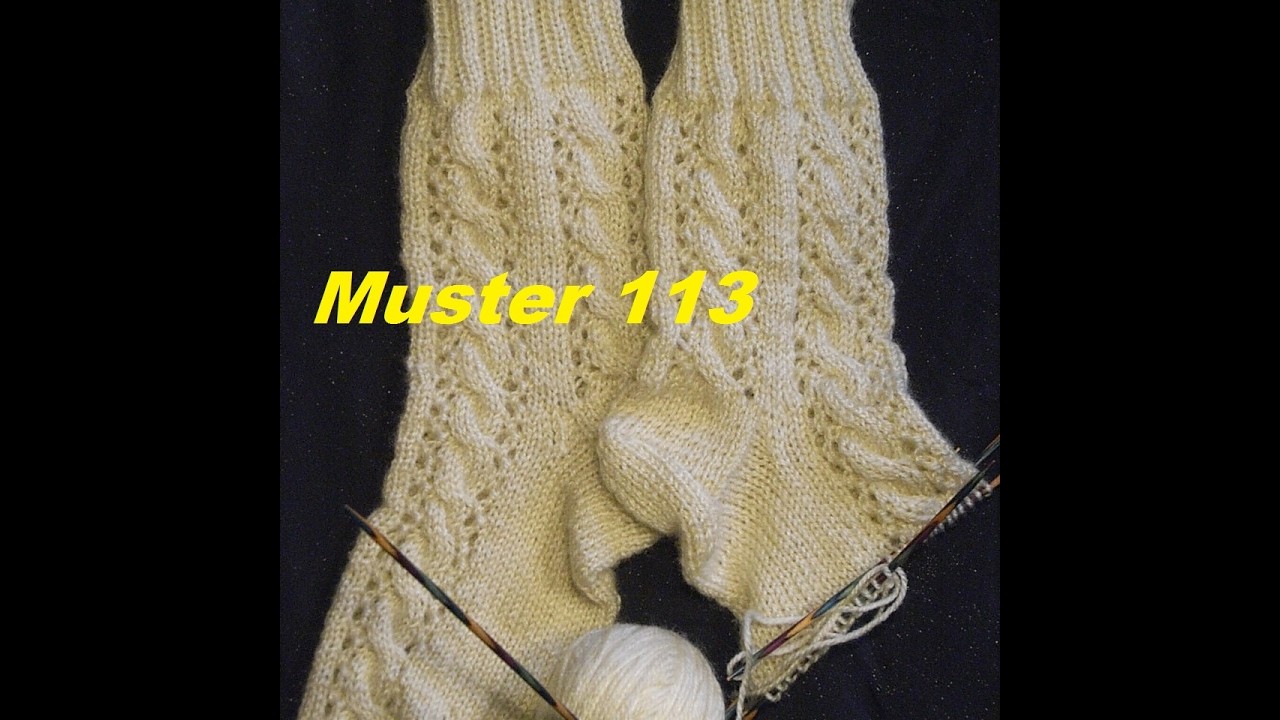 Muster 113 für Socken -Handschuhe -Mütze* Stricken mit Nadelspiel und mit Rundnadeln