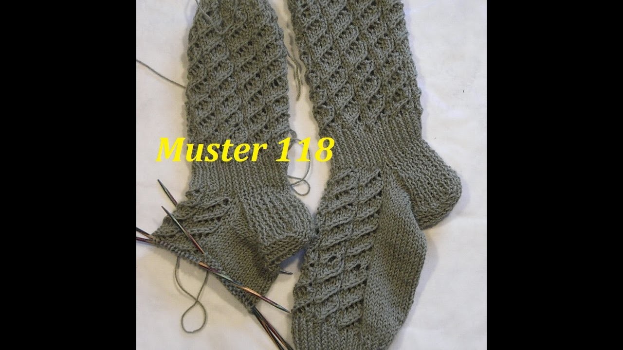 Muster 118 Ajourmuster  für Socken -Handschuhe -Mütze* Stricken mit Nadelspiel