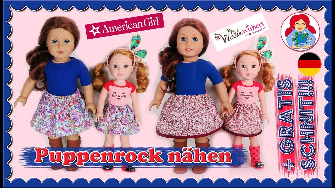 DIY | Puppenrock für American Girl und Wellie Wisher Puppen nähen + FREEBOOK!!