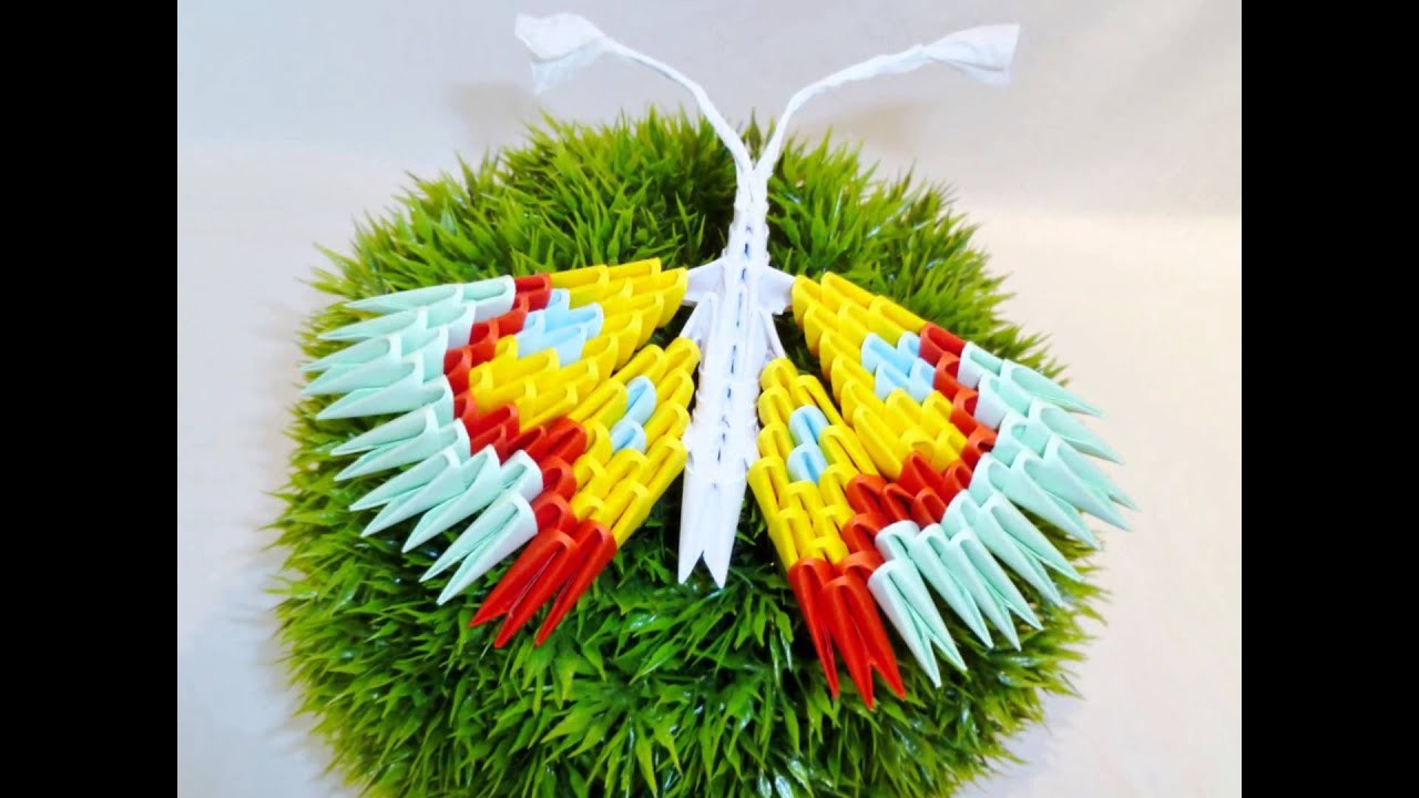 3D origami butterfly - 3D Origami Schmetterling