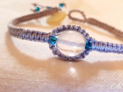 DIY BRACELETS | How to make bracelets with string | Easy bracelets for beginners with crystal