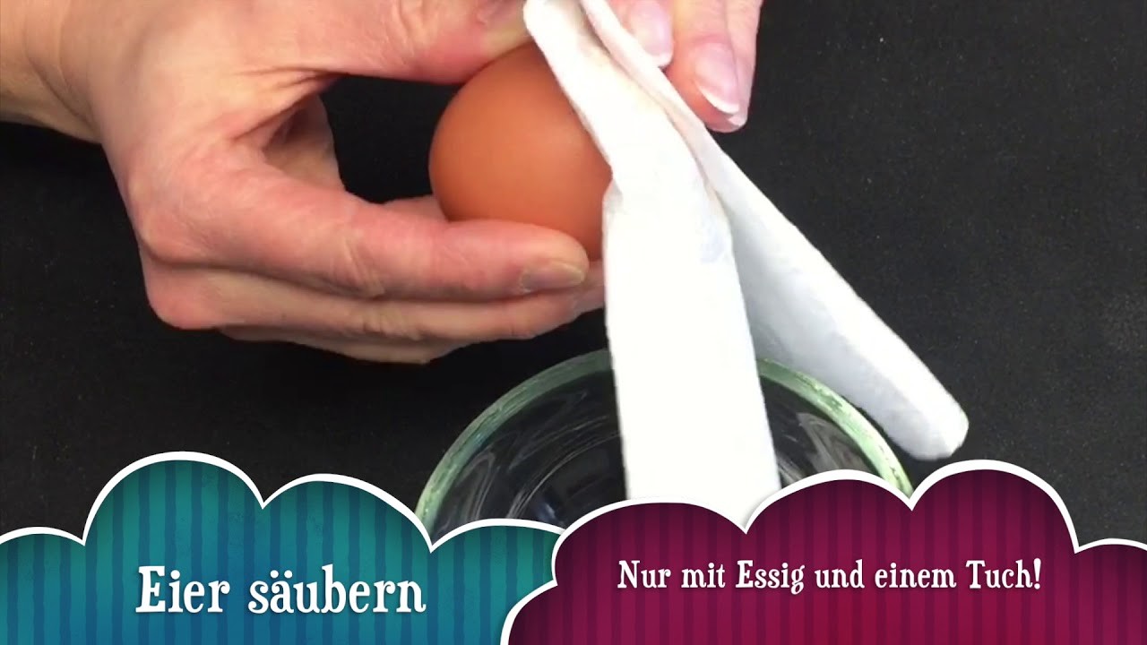 Eier vor dem Bemalen reinigen