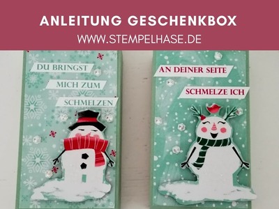 Geschenkbox basteln für Anfänger - Last Minute Geschenkidee - Stampin´Up! - Hurra, es schneit!