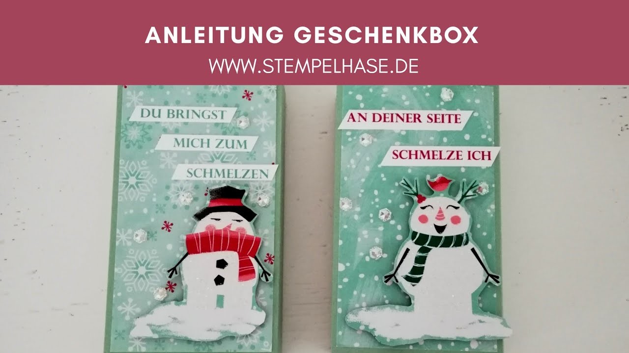 Geschenkbox basteln für Anfänger - Last Minute Geschenkidee - Stampin´Up! - Hurra, es schneit!