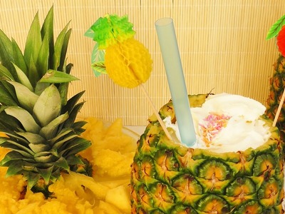 Kathis Ananas Challenge ????Leckeres Sommer Getränk mit Vanille Eis & Saft & Deko Idee | Ferien Spaß