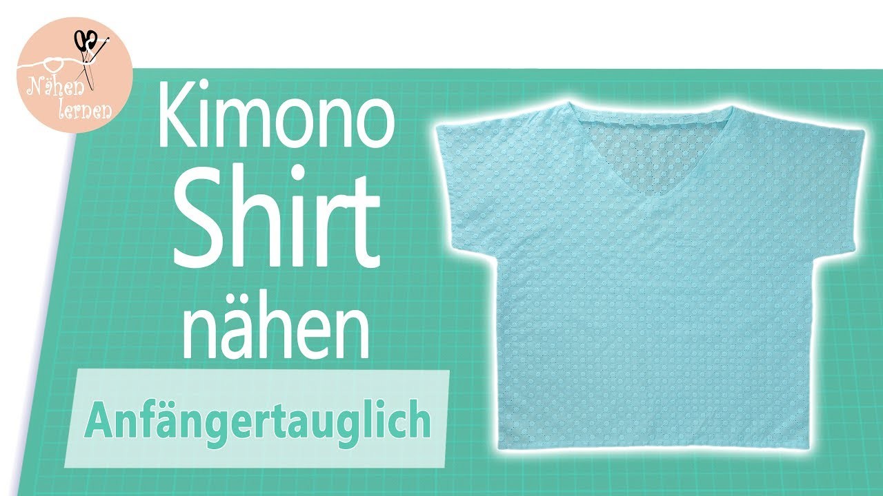 Kimono Shirt - Bluse nähen für Anfänger - ohne Schnittmuster