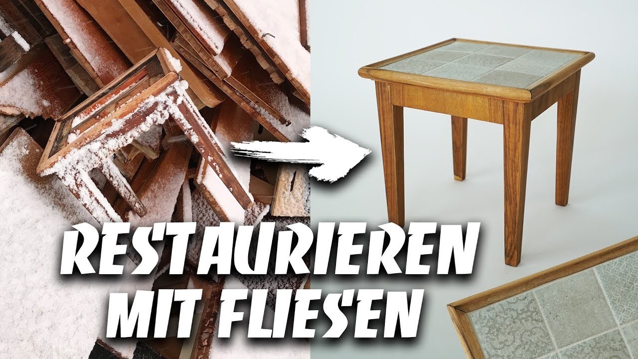 MÖBEL RESTAURIEREN ANLEITUNG - Fliesen verlegen auf Möbel Holzbehandlung mit Öl | EASY ALEX