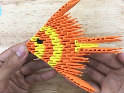 Origami Fisch falten - Basteln mit Papier - DIY Geschenkideen - Bastelideen Deko - 3D