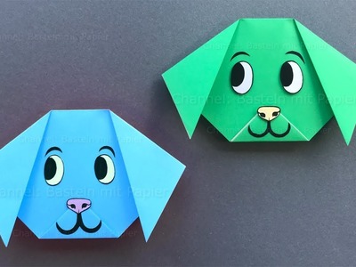 Origami Hund basteln mit Papier ???? Einfaches Origami Tier falten für Anfänger