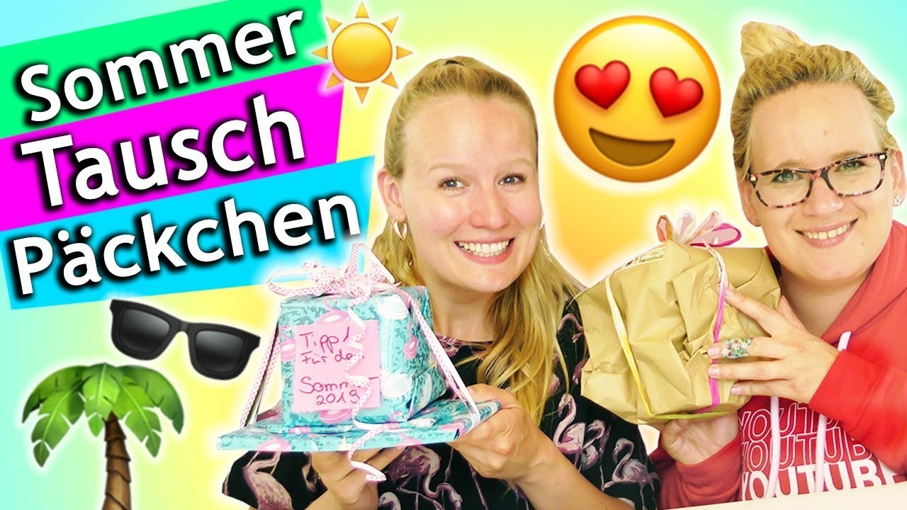 SOMMER TAUSCHPAKET für 5€ | Überraschung für die beste Freundin Eva vs. Kathi Sonntagschallenge #122