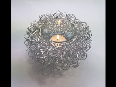 Teelichthalter aus Aluminiumdraht