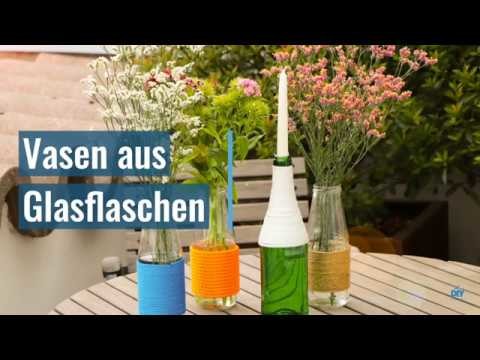 Upcycling: Vasen aus Glasflaschen