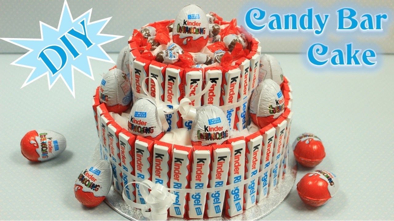 Candy Bar Cake | "Torte" aus Schokoriegeln & Süßigkeiten :)