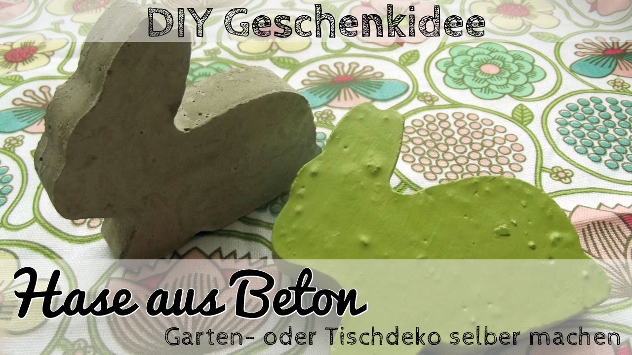 DIY Deko aus Beton - Betonhase als Gartendeko oder Geschenk