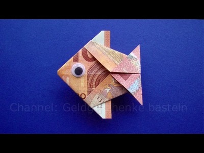 Geldscheine falten Fisch: Tiere basteln für Geldgeschenke - Geld falten zur Hochzeit - Origami