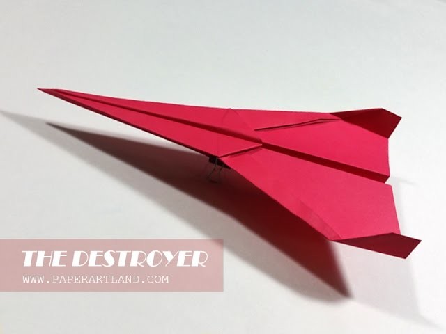 Papierflieger selbst basteln. Papierflugzeug falten - Beste Origami Flugzeug | Destroyer