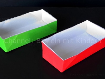Origami Schachtel: Rechteckig - Basteln mit Kindern: Origami Box selber machen - DIY