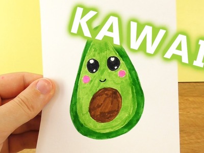 AVOCADO DIY KAWAII zeichnen | Niedliche Frucht selber machen - weiche Schale harter Kern