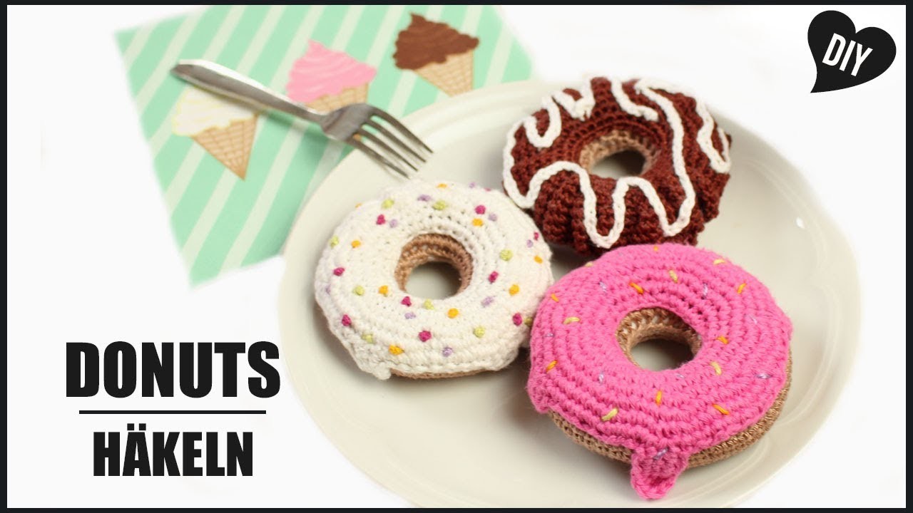 Donuts häkeln  | Essen Häkelanleitung -  Amigurumi DIY by Pfirsichteufel