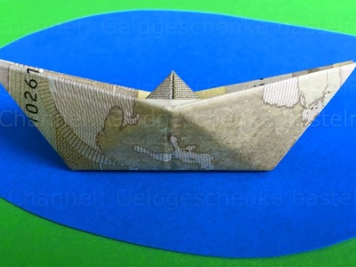 Geldscheine falten Boot - Geld falten Schiff - Einfaches Origami Boot als Geldgeschenk