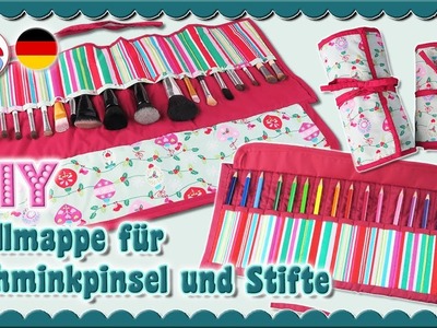 DIY | Rollmappe für Schminkpinsel und Stifte • Sami Doll Tutorials