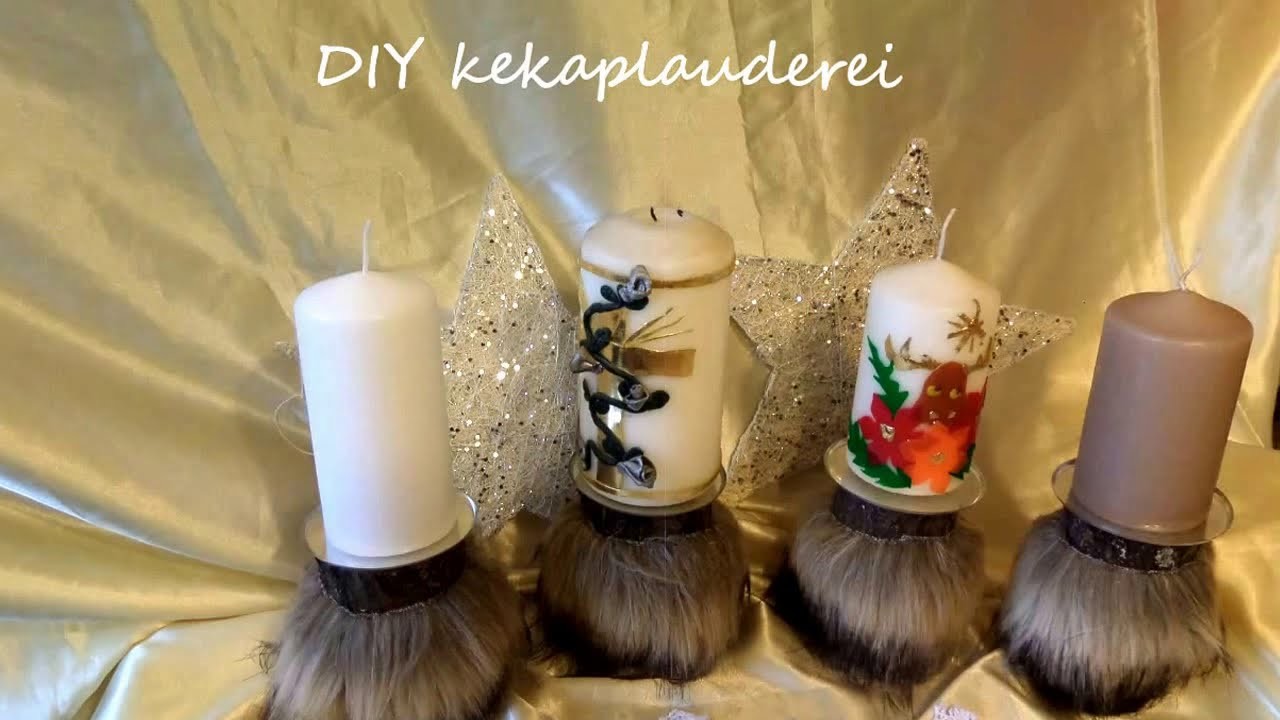 DIY: Besonderer Adventskranz in Holz  & KERZEN-DEKO selber machen, Upcycling