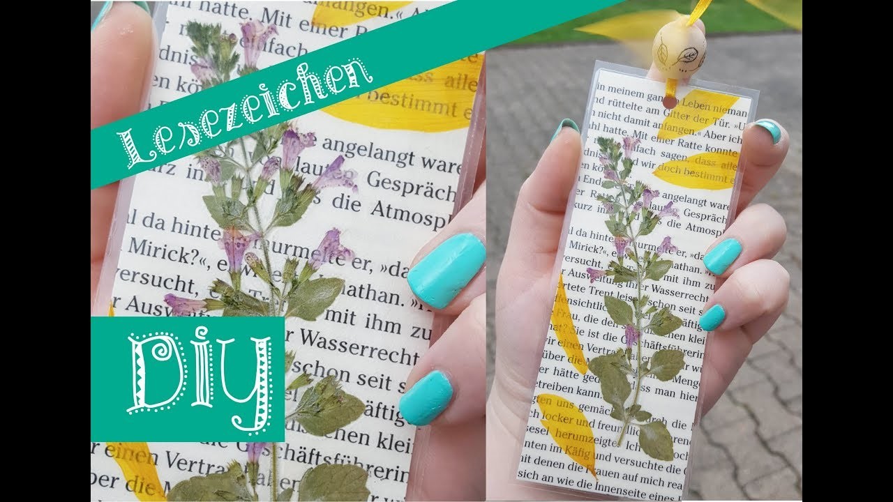 DIY Lesezeichen mit gepressten Blumen
