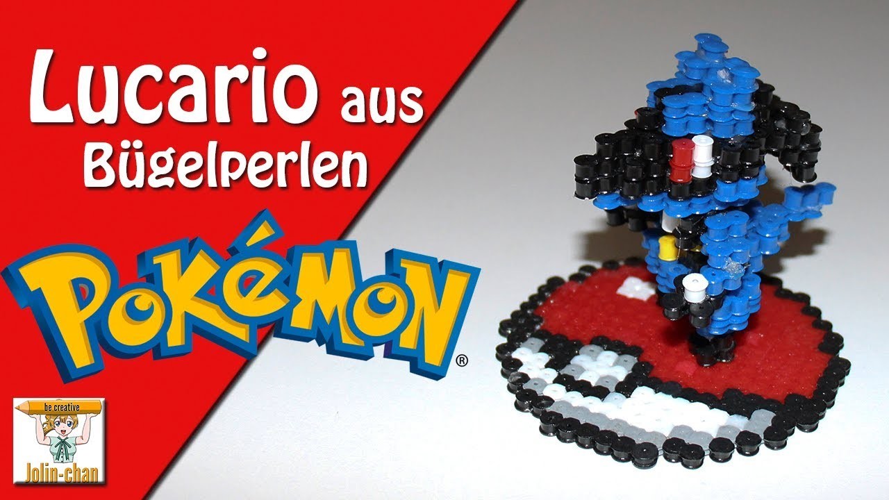 DIY Lucario Pokemon -  3D Bügelperlen Tutorial - Perler Bead